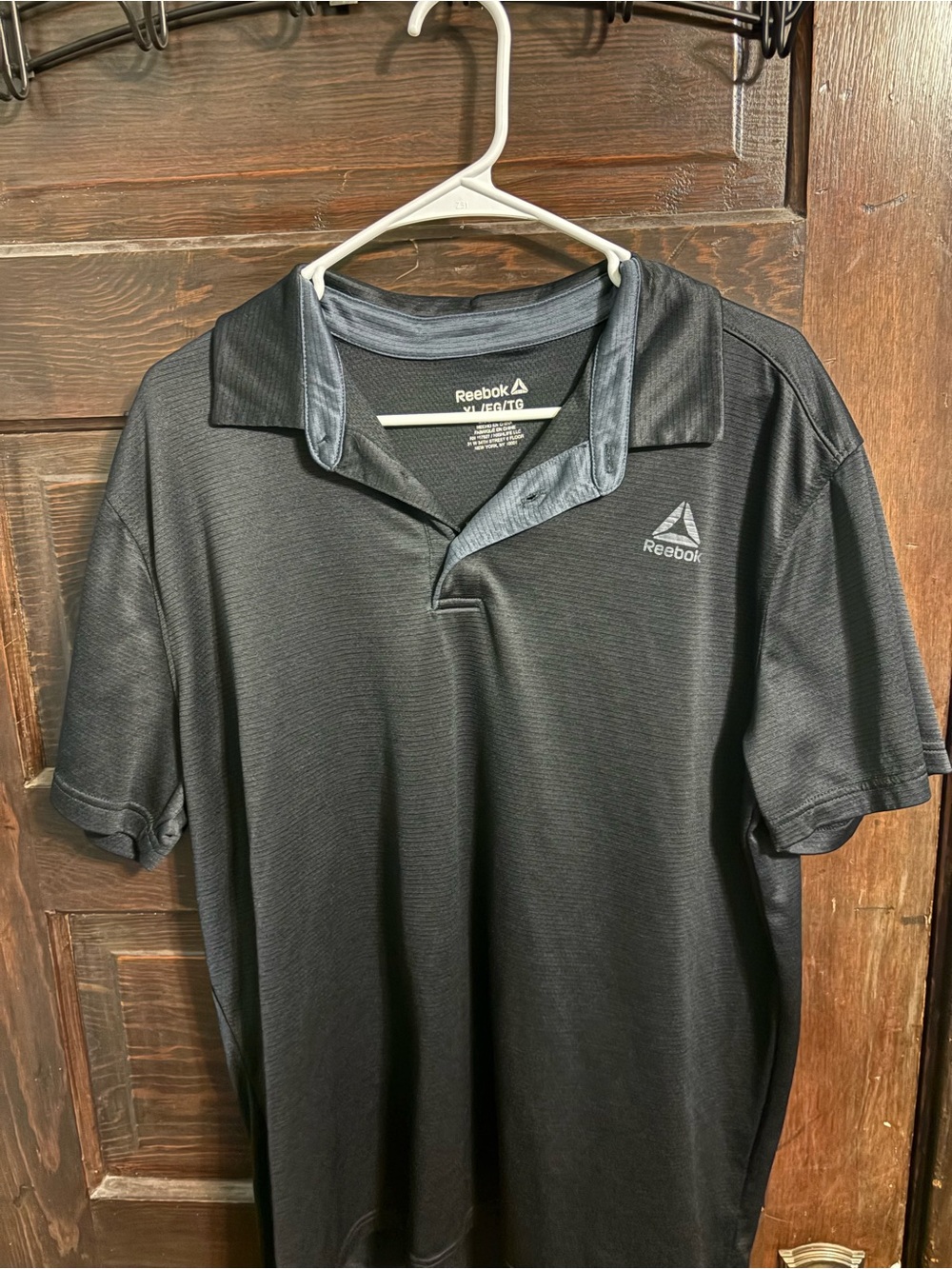 Reebok Men’s Black Polo with Contrast Collar